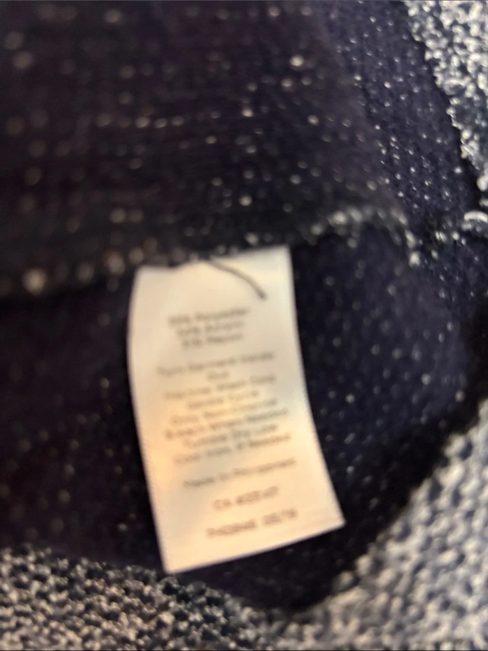 T by Talbots Women’s Long Sleeve Knit Tunic with Pockets in Heather Navy Sz M
